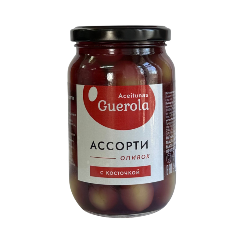 Ассорти оливок с косточкой, 340 г