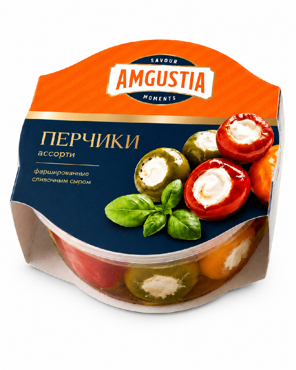 Перчики ассорти фаршированные сливочным сыром, 200 г 